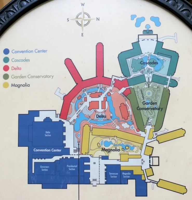 Maps to help walking around the Opryland Hotel