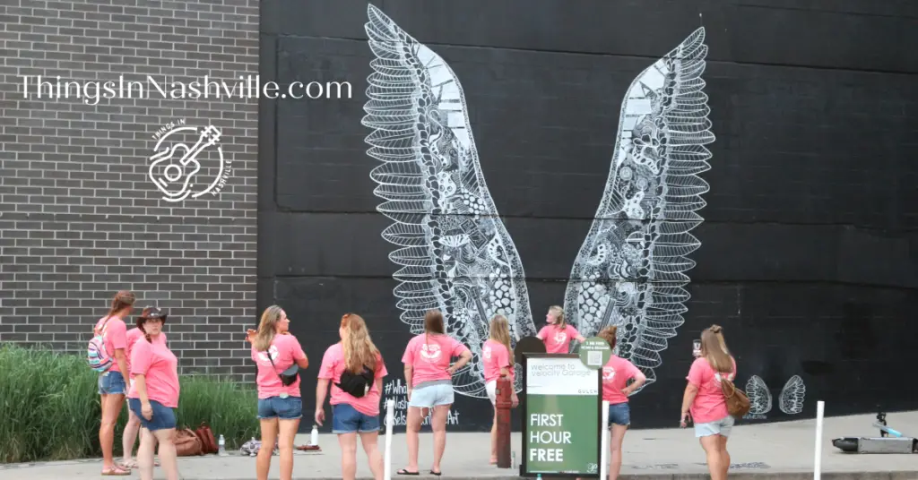 Nashville WhatLifts You Wings Mural is probably the most photographed mural in Music City.