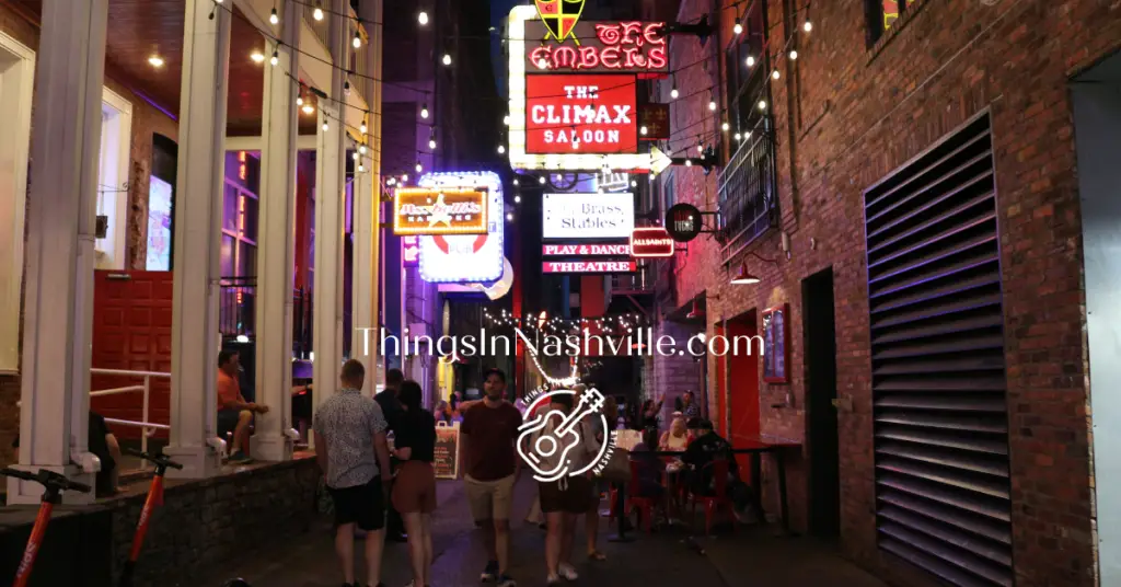 Printers Alley just below the Printers Alley Lofts Balcony 